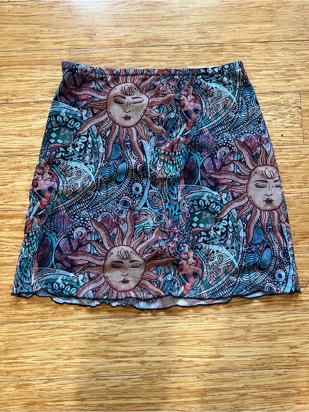 Celestial mesh mini skirt S